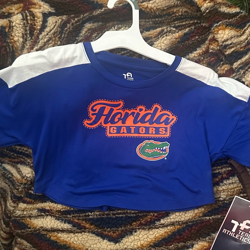 NWT Florida Gators Athletic Crop Top - Blue and White